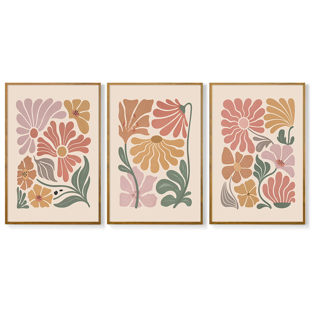 Simple Nordic Morandi Plant Flower Wall Art