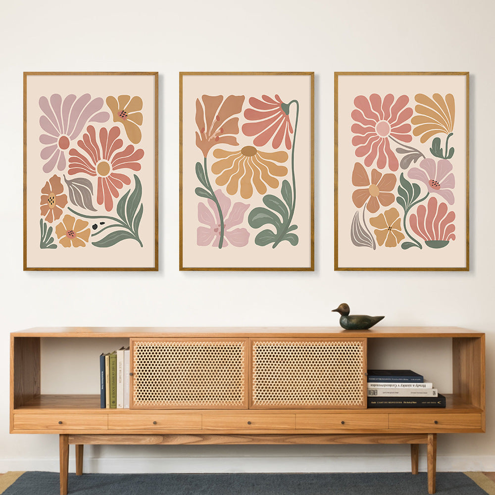 Simple Nordic Morandi Plant Flower Wall Art