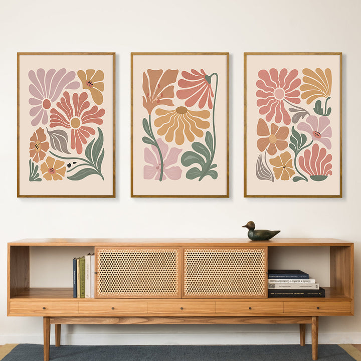 Simple Nordic Morandi Plant Flower Wall Art