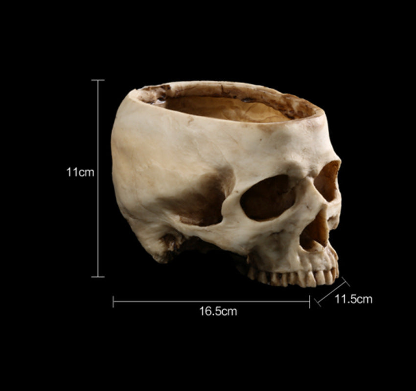 Resin Skull Flower Pot Ashtray Resin Skull Ornament Flower Pot