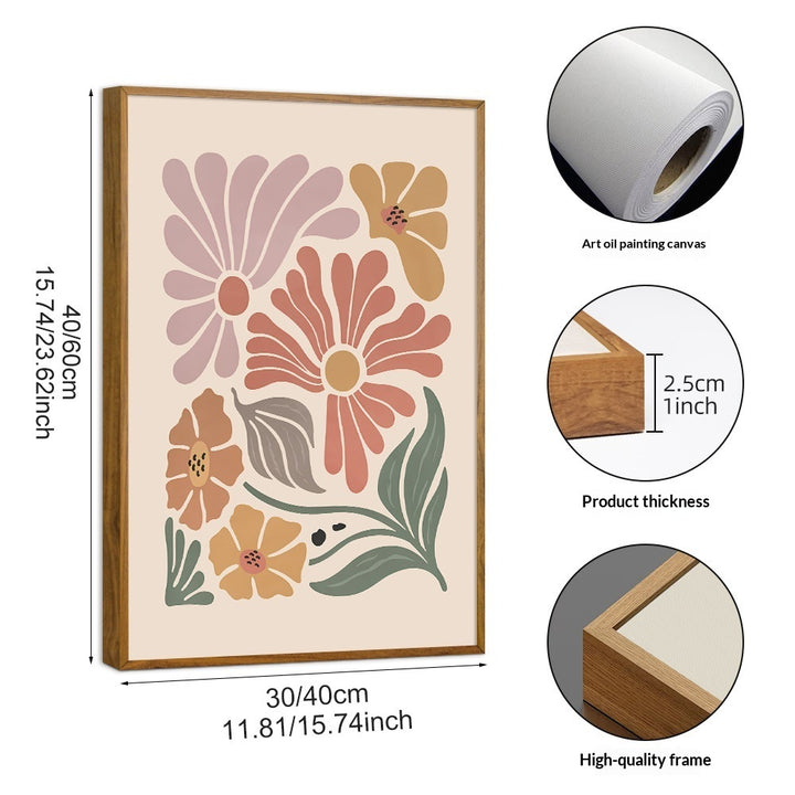 Simple Nordic Morandi Plant Flower Wall Art