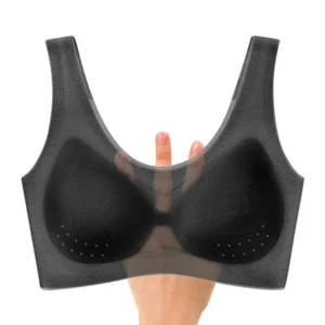 transparent training bra in black